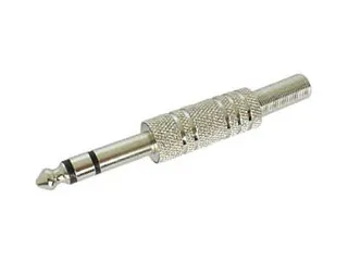 Mannelijke 6.35mm Stereo Jack - Vernikkeld - 1