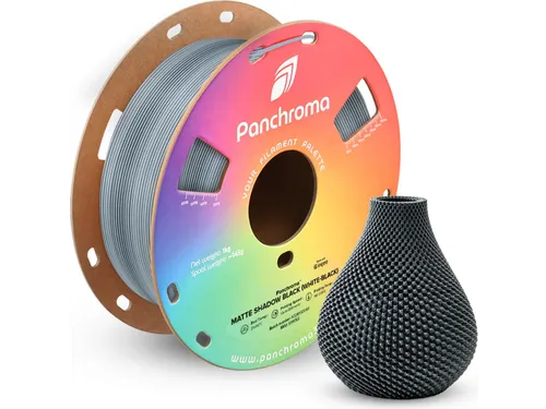 Panchroma PLA Dual Matte Shadow Black Filament White-Black 1.75 mm 1kg