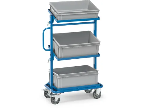 Bijzetwagen 32912 Met 3 Eurobakken 600x400mm 200kg Ral5007