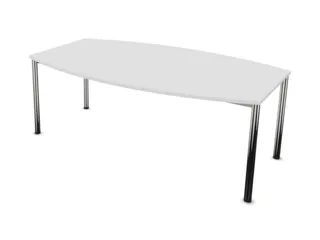 vergadertafel,HxBxD 740x2000x1200mm,vatvormig,Bl-wit - 2