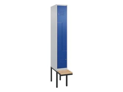 Z-garderobekast,HxBxD 2120x300x815mm,2vak,vak B 300mm,cil.-slot