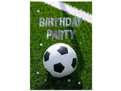 Wenskaart Hallmark uitnodiging voetbal 6 stuks