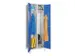 garderobekast,HxBxD 1850x600x500mm,2vak,RAL7035,front RAL3000