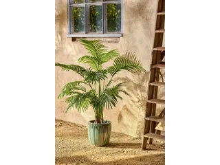 Kunstplant Mica Areca palm in pot groen 120x140cm - 14