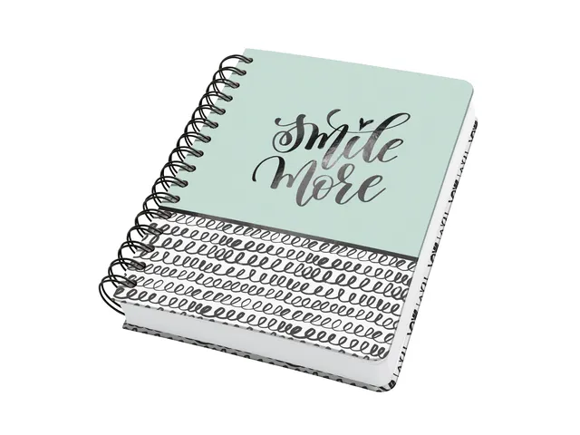 Carnet Sigel Jolie spirale A5 CURLY MINT dots 240pag 120gr HC