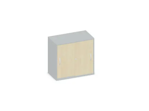 Schuifdeurkast 770x800x430mm Romp Lichtgrijs Decor Front Esdoorn