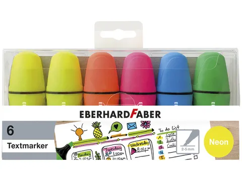 Markeerstift Eberhard Faber mini neon etui 6 stuks