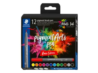 Brushpen Staedtler PigmentArts set à 12 kleuren - 1