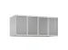 opzetkast,v. locker,4vak.,vak B 300mm,HxBxD 500x1200x500mm