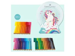 Viltstift Faber-Castell Connector Snow globe Unicorn 33 stuks assorti