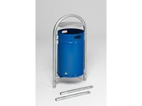 Afvalbak 60 Liter Om In Te Betonneren Blauw Beugel/dak Verzinkt