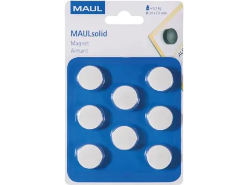 magneet Solid 20 mm trekkracht 300 gr blister van 8