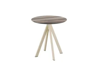 bistrotafel,HxØ 730x700mm,rond,4voeten zandkleuren - 1