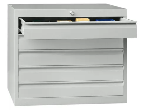 ladekast HxBxD 600x500x600mm 5laden slot RAL7035 front RAL7035