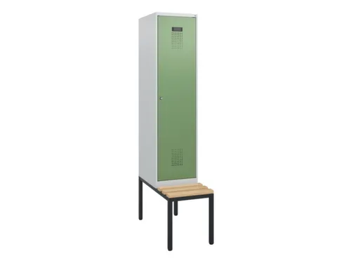 locker met bank,HxBxD 1950x400x815mm,1vak,vak B 400mm,cilinderslot