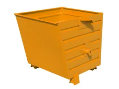 Kiepbak 900x800x1000mm 0.55m³ 80kg Draagverm. 1000kg Ral2000