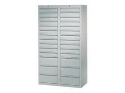 ladekast HxBxD 1800x1000x500mm 28laden RAL7035 front RAL7035