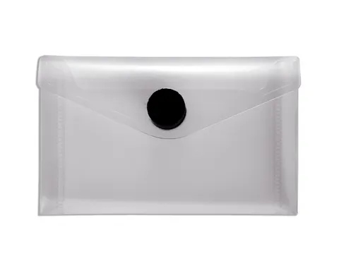 Enveloptas Foldersys 65x105mm PP transp tbv visitekaarten Velcro Busin
