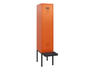 locker met bank,HxBxD 1950x400x815mm,1vak,vak B 400mm,cilinderslot - 2