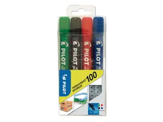 Pilot Permanent Marker 100 Rond Fijne punt Assorti 4 stuks - 1
