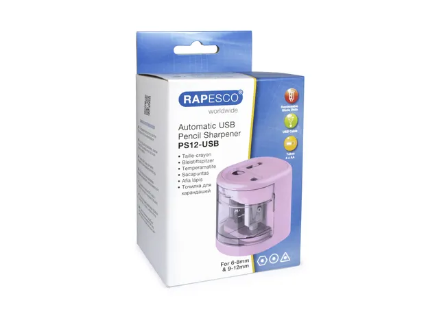 #Rapesco PS12-USB - Autopuntenslijper rose