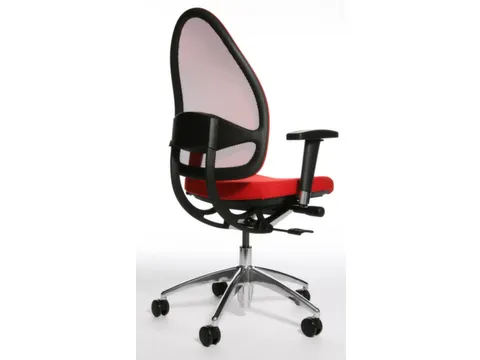 Bureaustoel Rood Zitting 430-520x 480x 500mm Netrug Synchroonmech.