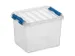 Boîte de rangement Q-line 3L bleu transparent - 20 x 15 x 14,3 cm