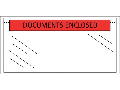 Paklijstenvelop Cleverpack Zelfklevend 110x230mm Documents Enclosed