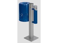 Afvalverzamelaar/asbak 1.4/46 liter voet afvalbak gentiaanblauw