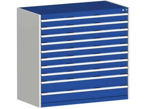 ladekast HxBxD 1200x1300x650mm 10laden zware lasten RAL7035 RAL5010