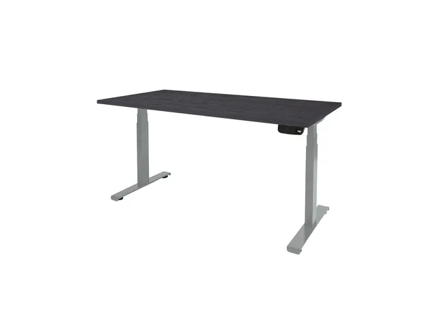 Dextro Plus Zit-sta Bureau Elektrisch 180x90 houtprint schaduw alu