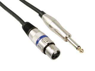 XLR-Kabel - XLR Vrouwelijk Naar Jack 6.35mm - Mono - 6m - 1