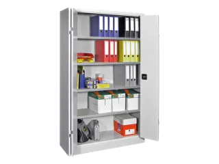 Vouwdeurkast 1950x1200x400mm 4legborden Verzinkt Ral7035 Front Ral7035 - 1
