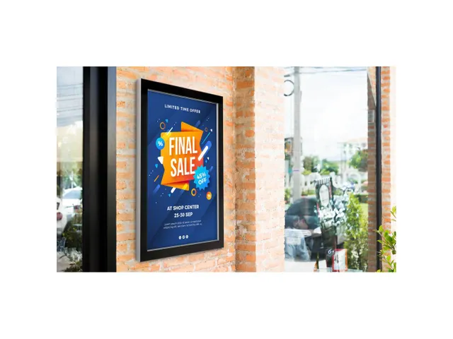 Vergrendelbaar Posterframe Slim Premium Design Outdoor A1 Alu/ Zwart