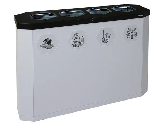afvalverzamelstation,4x45l,HxBxD 830x1200x355mm,4opening(en)
