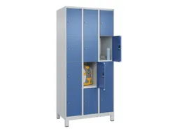 lockerkast,HxBxD 1950x900x500mm,3x4vakken,vak B 300mm,cil.-slot,voeten
