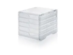 ladeblok,5xDIN C4,Tafelopstelling,HxBxD 255x270x340mm,Polystyreen