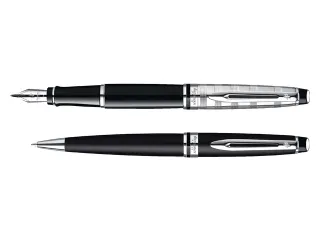 Balpen Waterman Expert Black lacquer CT Medium Blauwe inkt - 3