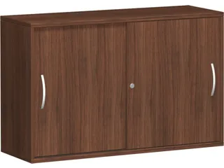 schuifdeurkast,HxBxD 770x1200x430mm,decor romp noten,decor front noten - 1