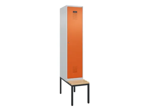 locker met bank,HxBxD 2120x400x815mm,1vak,vak B 400mm,cilinderslot