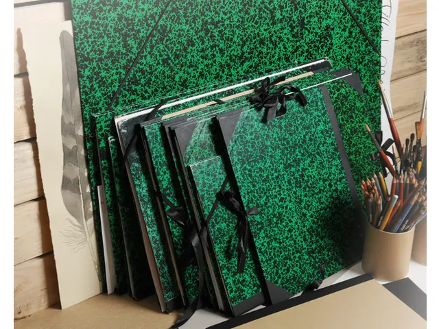 Tekenmap Canson Studio Annonay elastieksluiting 320x450mm groen