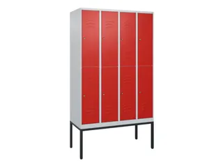 dubbeldekse locker,HxBxD 2120x1200x500mm,4x2vak.,vak B 300mm,cil.-slot - 1