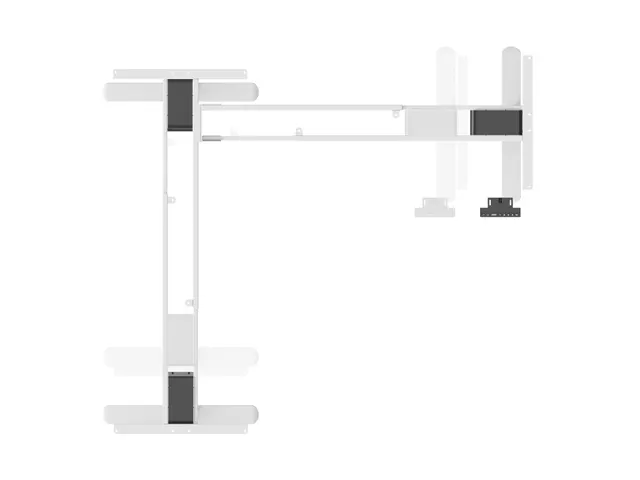 Elektrisch in hoogte verstelbaar tafelframe L-vormig Wit