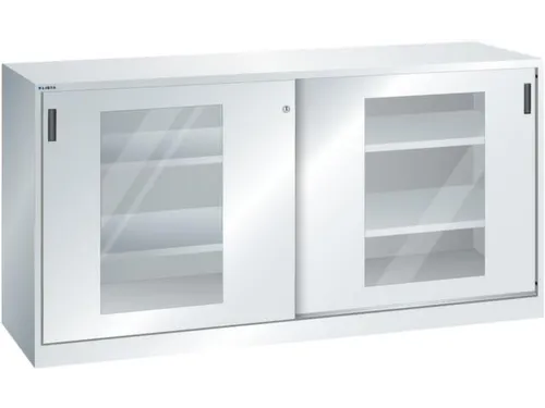venster-schuifdeurkast 1000x2000x580mm 4xStalen bodem RAL7035
