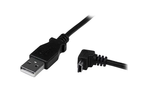 2m mini USB-kabel A-naar-mini-B met neerwaartse hoek
