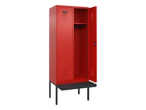 locker met bank,HxBxD 2120x800x815mm,2vak,vak B 400mm,cilinderslot