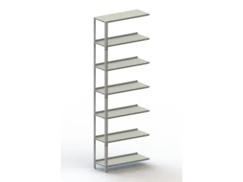 magazijnstelling,aanbouwveld,HxBxD 2200x752x304mm,vaklast 80kg