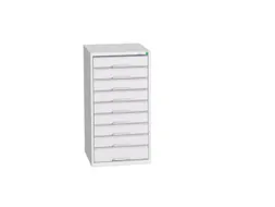 ladekast HxBxD 1000x525x550mm 9laden romp RAL7035 front RAL7035