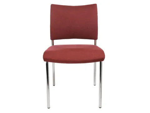 Bezoekersstoel Stof Bordeauxrood Zitting 430x480x450mm
