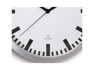 Wandklok MAUL Pilot RC Ø30,5cmx4.5cm aluminium/wit incl.batterij - 6